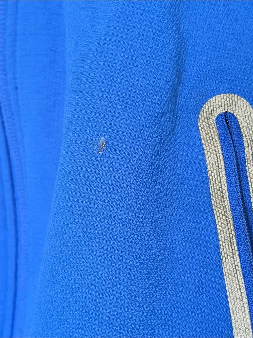 The North Face Royal Blue and Gray Full‑Zip Hooded Jacket